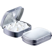 Mini boite métal argentée - bonbons - 